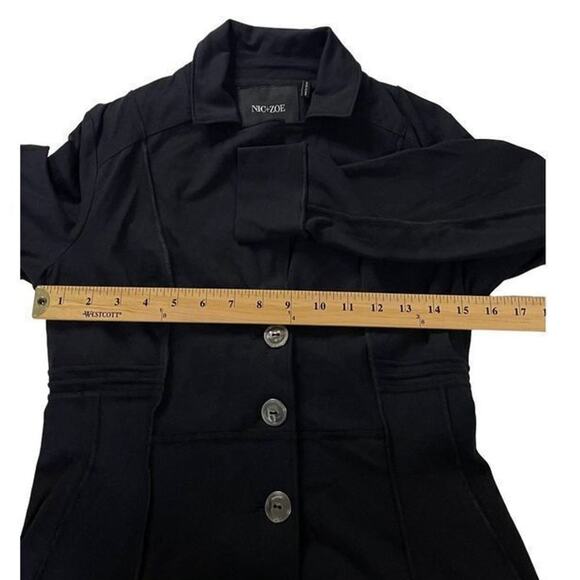 Nick+Zoe Tree Button Seamed Riding Jacket Size X Small Black New - Picture 4 of 16